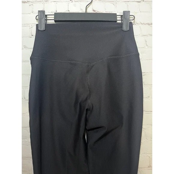 Yogalicious Felix Rib Sophia Flare Black Crossover High Waist Ribbed Leggings S - Picture 5 of 7